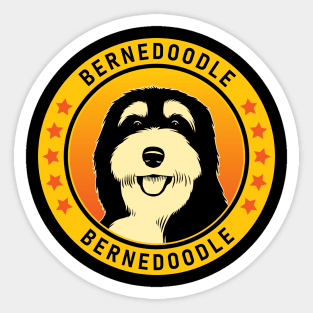 Bernedoodle Dog Portrait Sticker